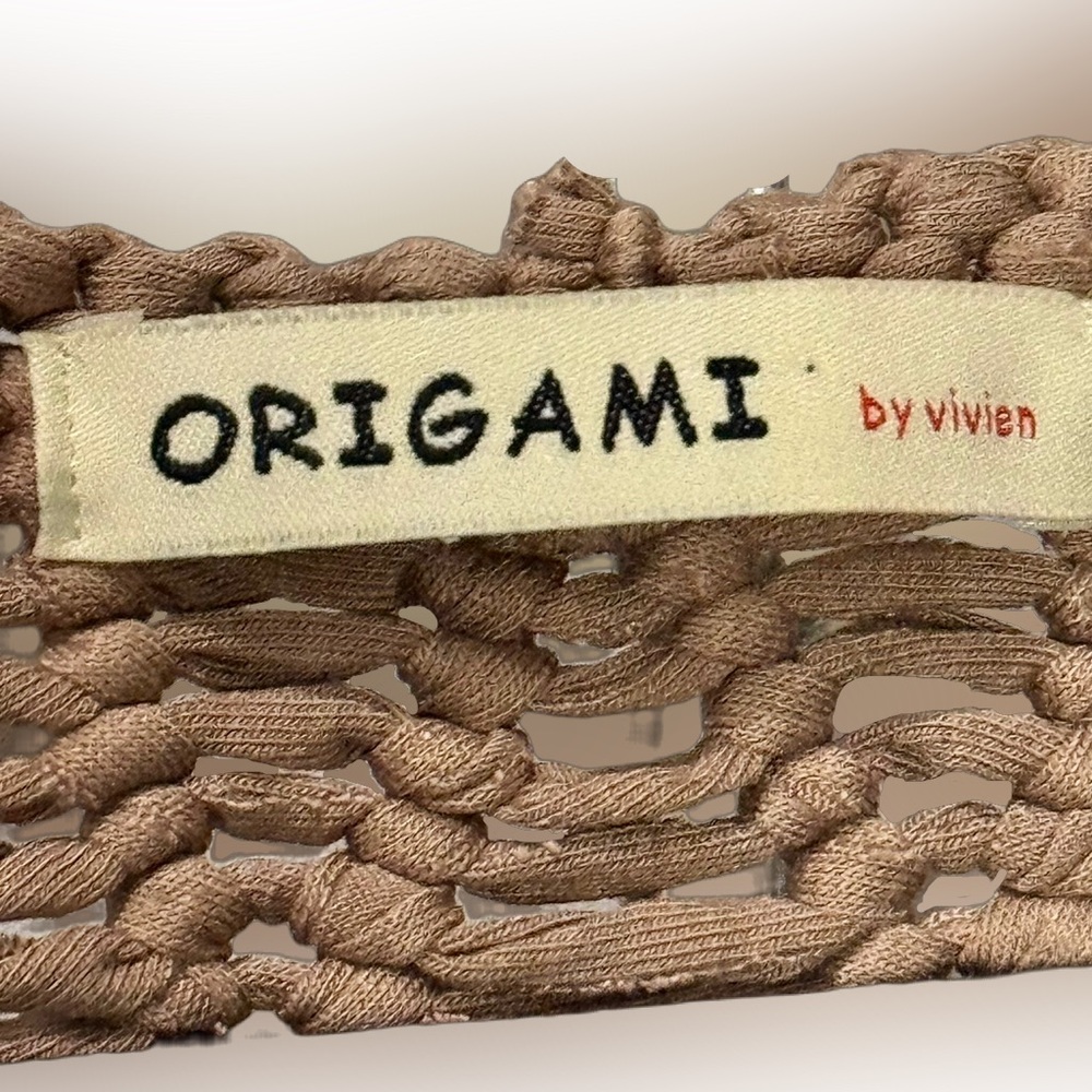 🌺Origami By Vivian Chic Tan Fringe Dress | Tunic | Coverup🌸🌺 - Picture 4 of 8